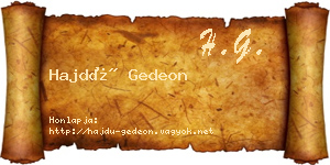 Hajdú Gedeon névjegykártya