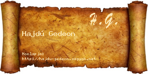 Hajdú Gedeon névjegykártya