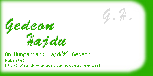gedeon hajdu business card
